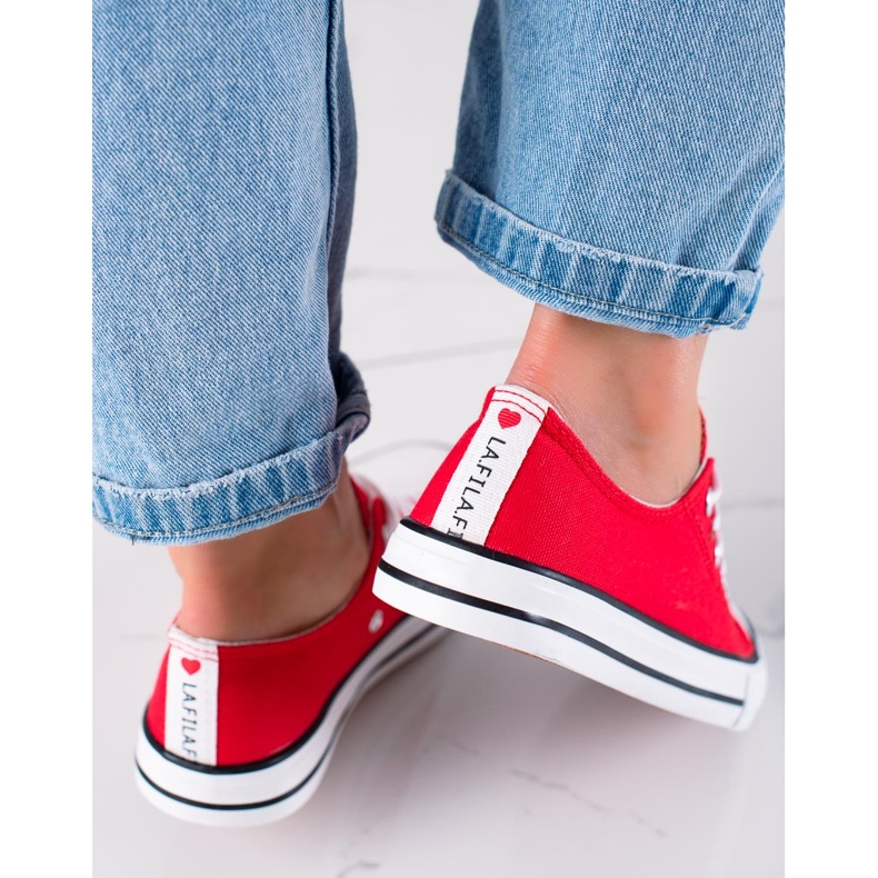 Baskets LA.FI classiques rouge 1