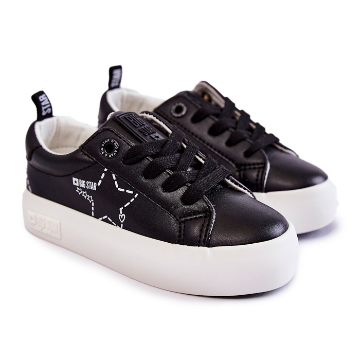 Chaussures de sport pour enfants à lacets Big Star KK374223 Noir 2