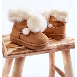 Bottes de Neige Chaudes Enfant Jeunes Marron-Blanc Roofy brun 2