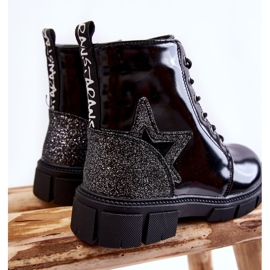 PE1 Bottes Laquées Zippées Enfant Noir Yukko le noir 3