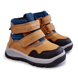 Bottes Chaudes Enfant Avec fermeture scratch Titi Camel brun 5