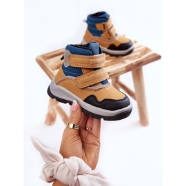 Bottes Chaudes Enfant Avec fermeture scratch Titi Camel brun 3