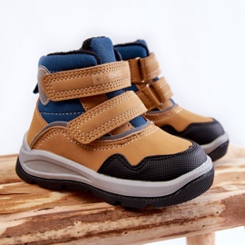 Bottes Chaudes Enfant Avec fermeture scratch Titi Camel brun 4