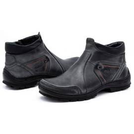 Olivier Bottes d'hiver en cuir pour hommes 352MP gris 4 Olivier Bottes d'hiver en cuir pour hommes 352MP gris 4