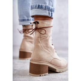 FE1 Bottes Chaudes Femme À Talon Haut Beige Julieta M660 1