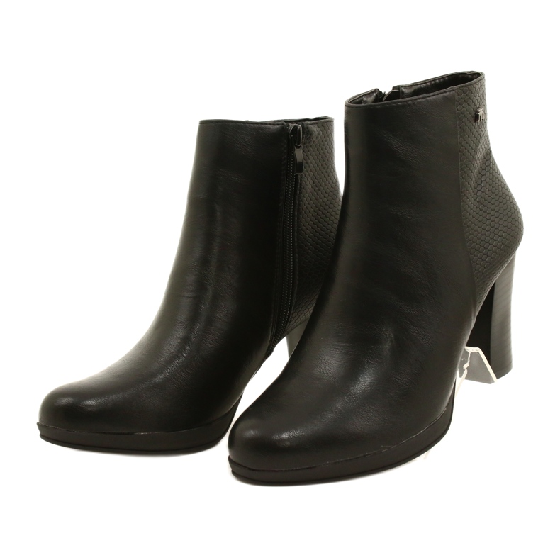 Bottes pour femmes à talons hauts M.Daszyński AM61-92 Noir le noir 2