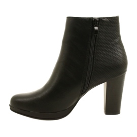 Bottes pour femmes à talons hauts M.Daszyński AM61-92 Noir 1