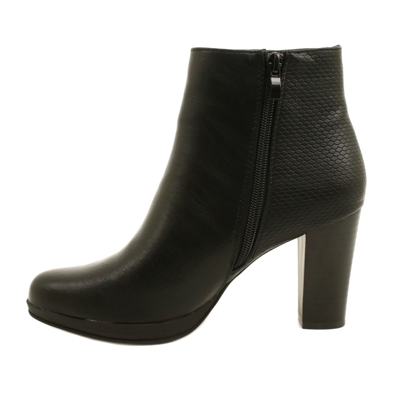 Bottes pour femmes à talons hauts M.Daszyński AM61-92 Noir le noir 1