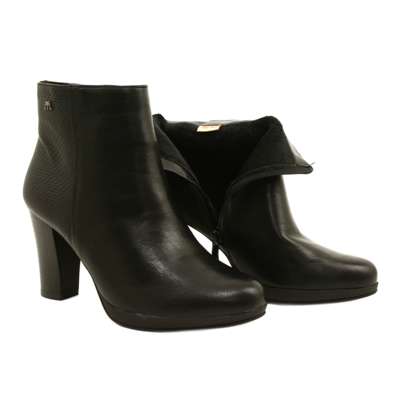 Bottes pour femmes à talons hauts M.Daszyński AM61-92 Noir le noir 4