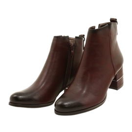 Bottes bordeaux pour femmes à la mode Poula M.Daszyński SA125A-2 rouge 2