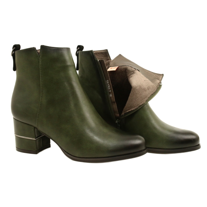 Bottes à la mode pour femmes Olive M.Daszyński SA125A-2 multicolore vert 4