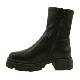Bottes en cuir pour femmes sur l'épaisseur M. Daszyński MR2127-20 noir 1