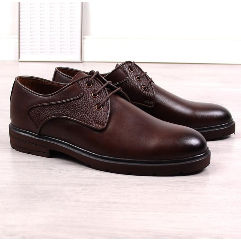 King Camp Chaussures à lacets en cuir Kingle M SCA173B brun 2