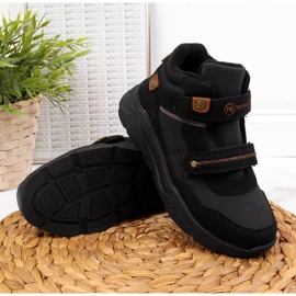 Boots garçon noires à scratchs McKeylor le noir 3
