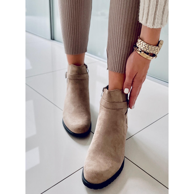 PA1 Bottines Tourel Kaki Suede, femmes beige 2