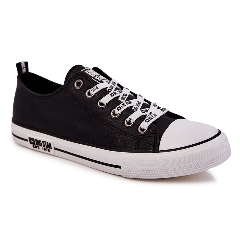 Baskets en cuir pour hommes Big Star KK174047 Noir 2