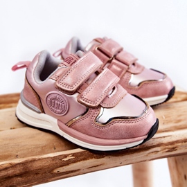 Chaussures de sport pour enfants Système de mousse à mémoire de forme Velcro Big Star KK374180 Rose 1