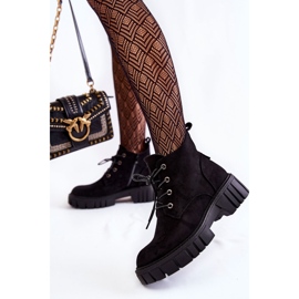 Sergio Leone Bottines Lacets Chaudes En Daim Noir Bjorg le noir 4