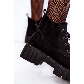 Sergio Leone Bottines Lacets Chaudes En Daim Noir Bjorg le noir 8