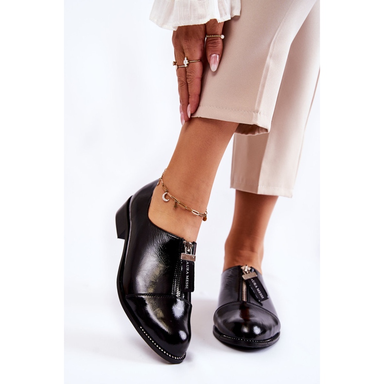 Chaussures à la mode laquées Laura Messi 2532 Noir le noir 1
