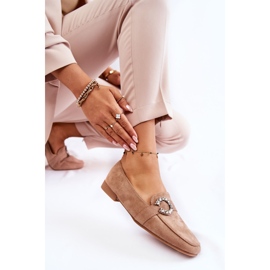 PS1 Mocassins Classiques en Daim Beige Foncé de Halla 3
