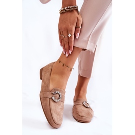 PS1 Mocassins Classiques en Daim Beige Foncé de Halla 5