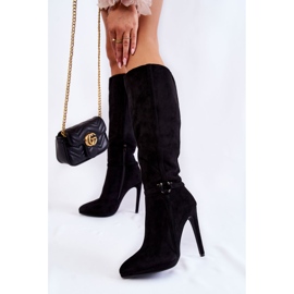 PS1 Bottes Linney noires en daim classiques 2