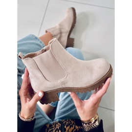 BM Chelsea boots petit talon Laine Beige Suede 2