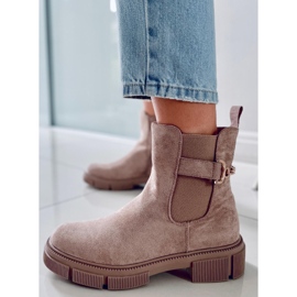 BM Bottines Chelsea femme Chance Kaki beige 1