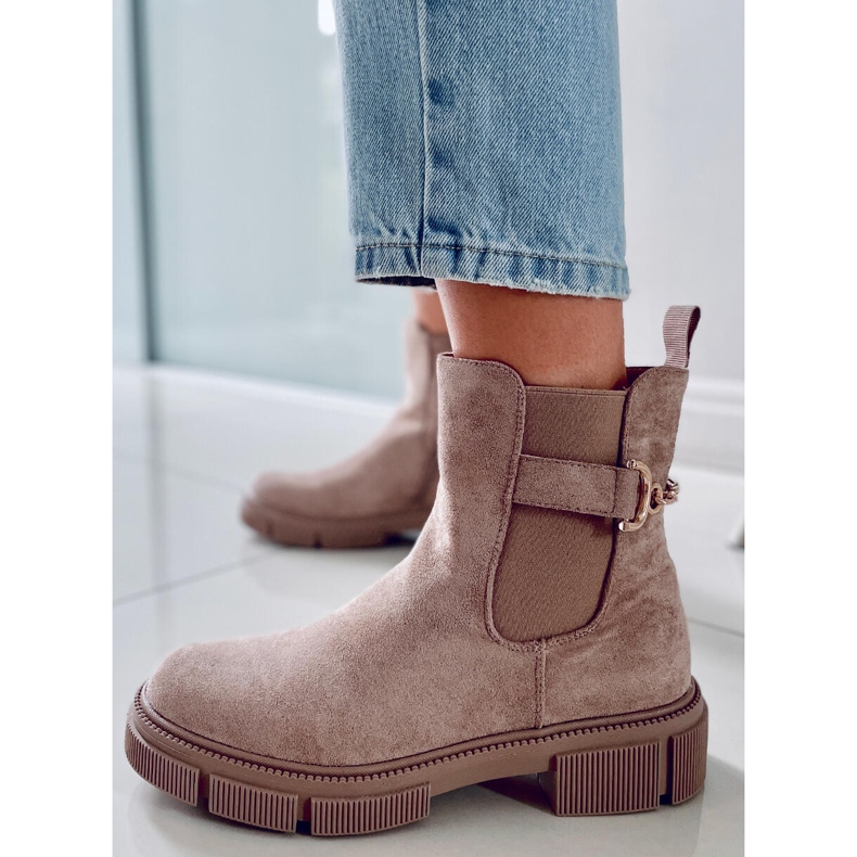 BM Bottines Chelsea femme Chance Kaki beige 1