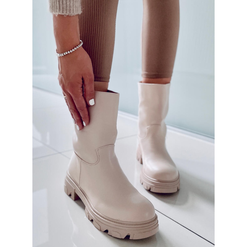 Bottines Stevens Beige à tige droite 2