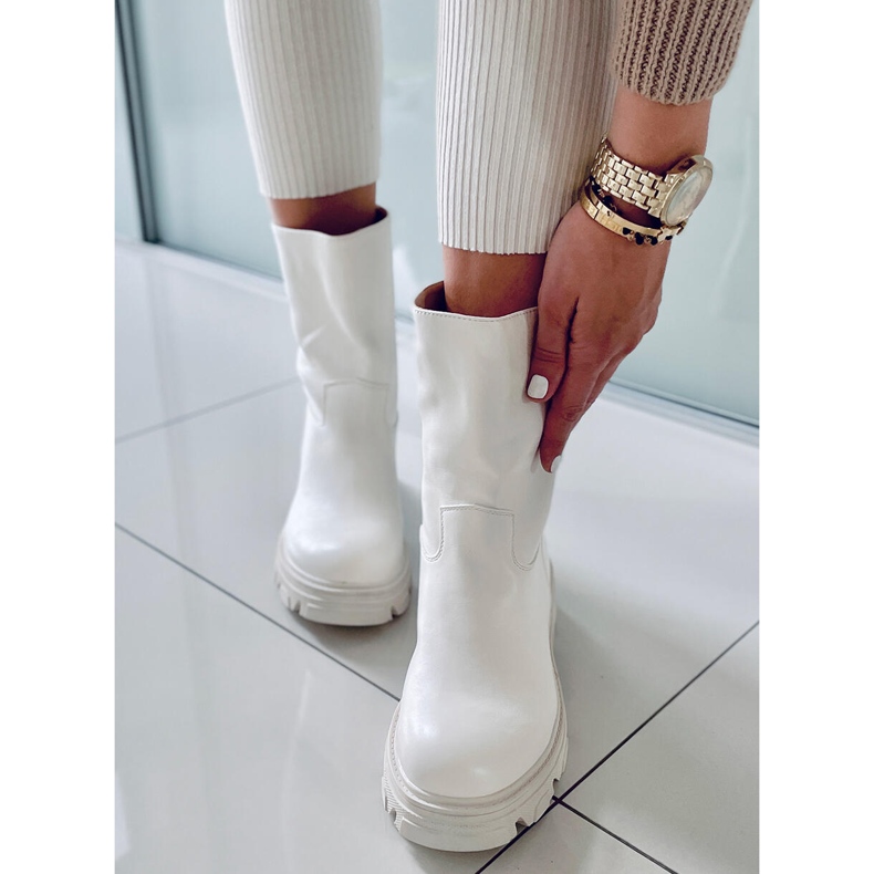 BM Bottines droites blanches Stevens 2