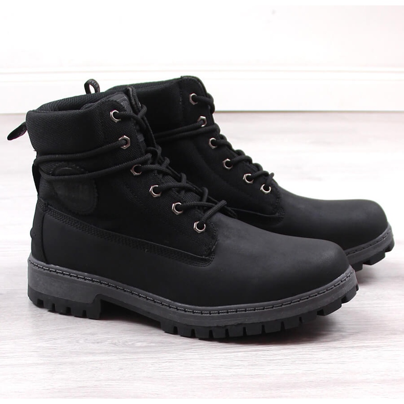 Bottes noires pour hommes Big Star KK174206 1