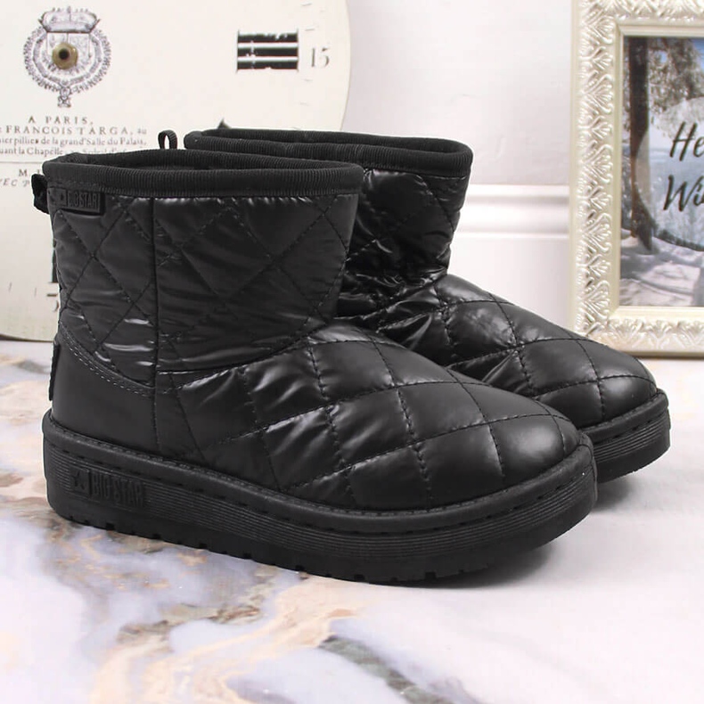 Bottes de neige matelassées, matelassées, noires pour fille Big Star KK374242 le noir 1