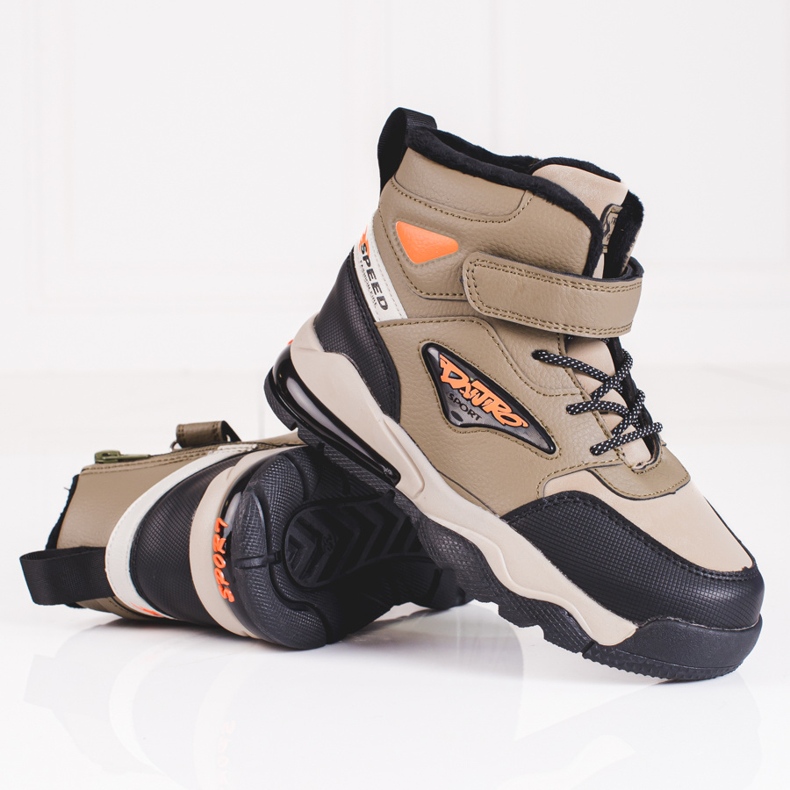 Bottines à lacets pour garçons, isolées Shelovet beige 1