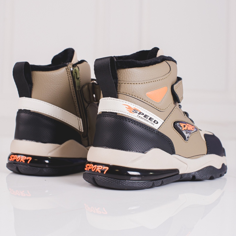 Bottines à lacets pour garçons, isolées Shelovet beige 2