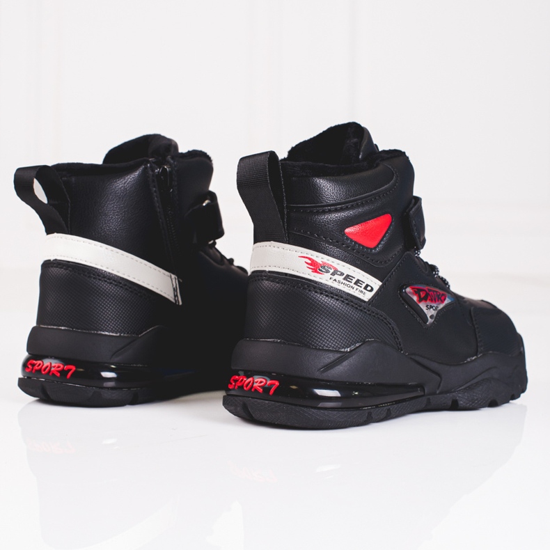 Bottines isolées à lacets noires pour garçon 2