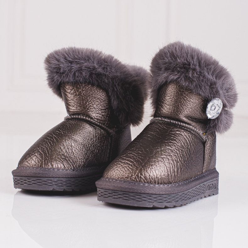 Bottes de neige chaudes pour filles avec fourrure Shelovet marron brun 1