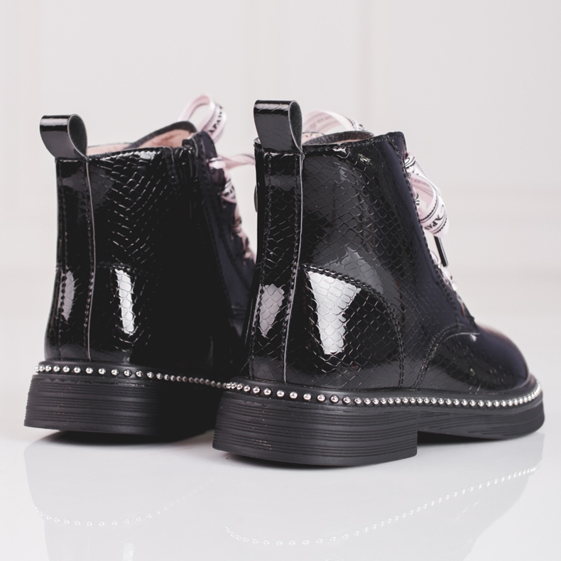 Bottes filles élégantes Shelovet noir 1