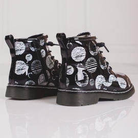 Boots fille à motif le noir 1