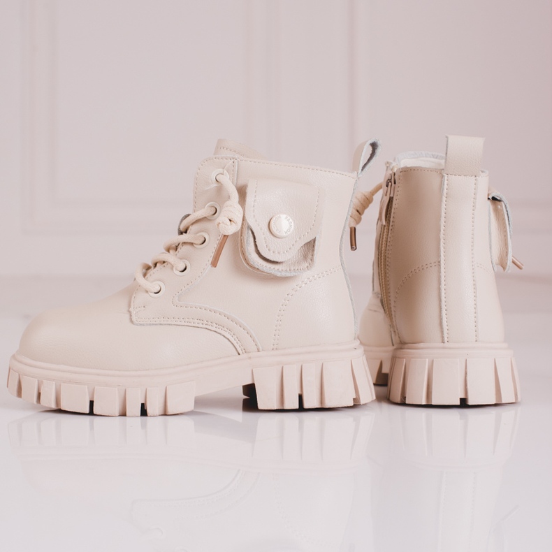 Bottes filles beiges avec poche Shelovet 1 Bottes filles beiges avec poche Shelovet 1