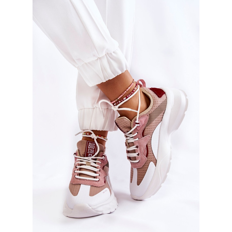 Chaussures de sport femme Big Star KK274055 Beige blanc 2