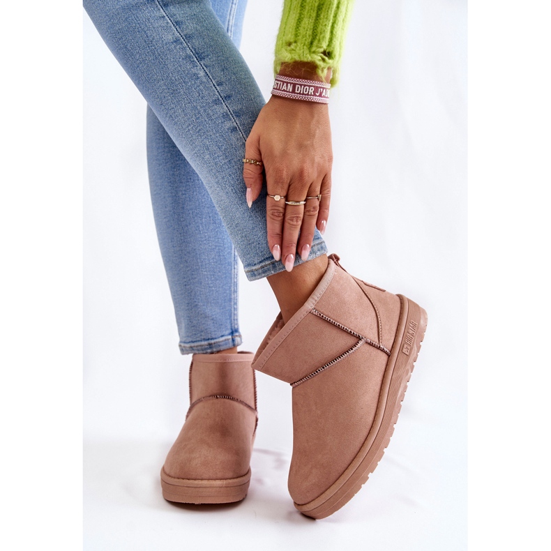Bottes de neige isolées femme Big Star KK274293 Rose clair 1