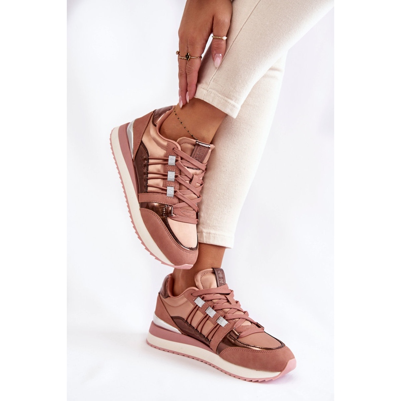 Chaussures de sport à la mode pour femmes Big Star KK274111 Rose 2