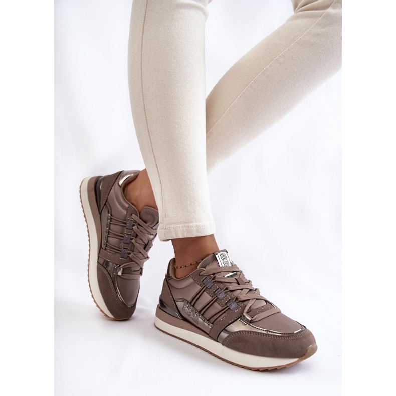 Chaussures de sport à la mode pour femmes Big Star KK274112 Gris foncé 2