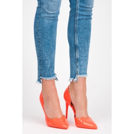 Vices Escarpins à talons fluo orange 1