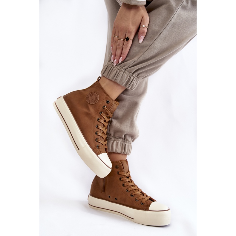 Baskets Hautes Isolées Femme Big Star KK274171 Marron brun 2