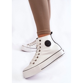 Baskets Hautes Isolées Femme Big Star KK274170 Blanc blanche 2