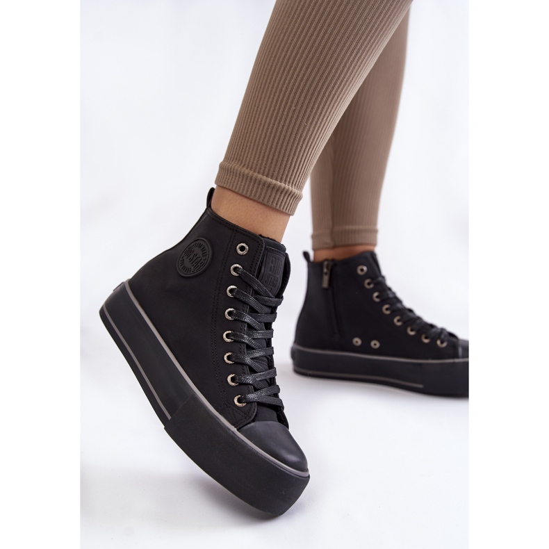 Baskets Hautes Isolées Femme Big Star KK274173 Noir le noir 1