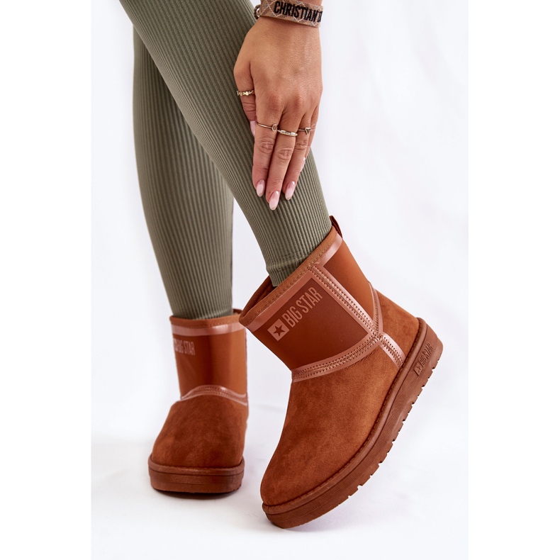 Bottes de neige à enfiler pour femmes Big Star KK274612 Marron brun 1